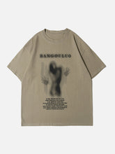 T-shirt imprimé silhouette sombre